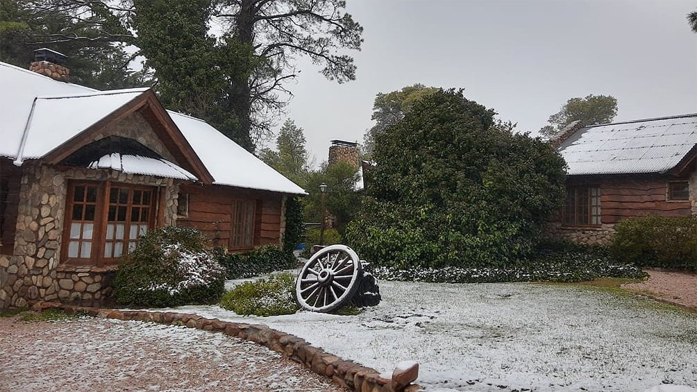 Se registraron nevadas en Villa Ventana y el Abra de la Ventana