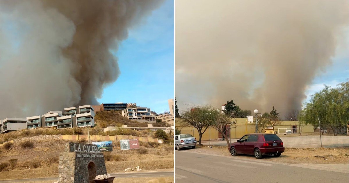 llamas a 50 metros de las casas, vecinos evacuados y corte de ruta