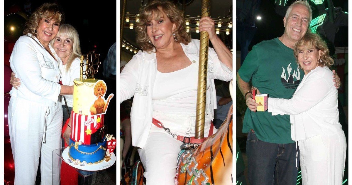 Georgina Barbarossa festejó sus 70 años en un parque de diversiones: todos los looks de los famosos